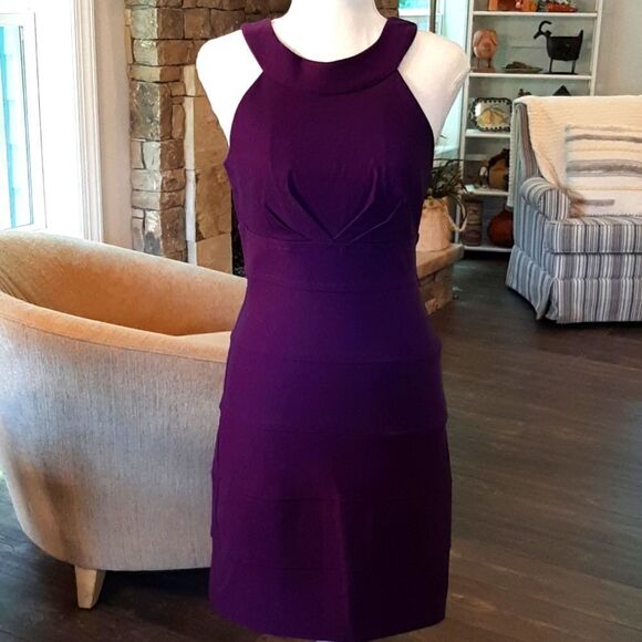 Teeze Me Size 5 Purple Midi Dress with Liner - Picture 1 of 7